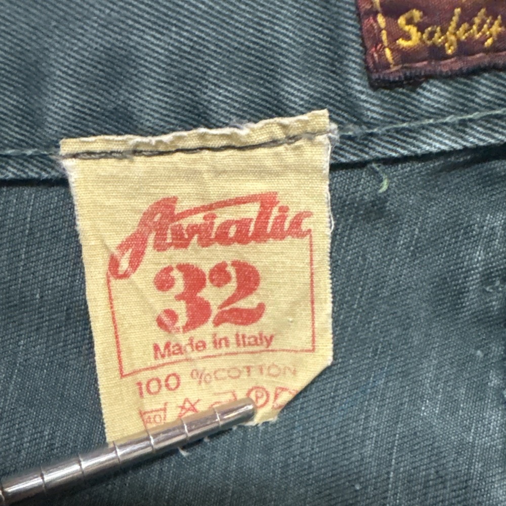 Vtg Aviatic Blue Green Button Fly Jeans - Italy - READ 31" Waist 30" Inseam Teal - Picture 10 of 11
